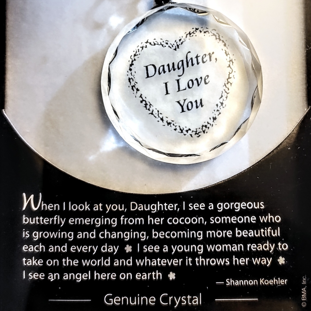 Genuine crystal necklace for a daughter